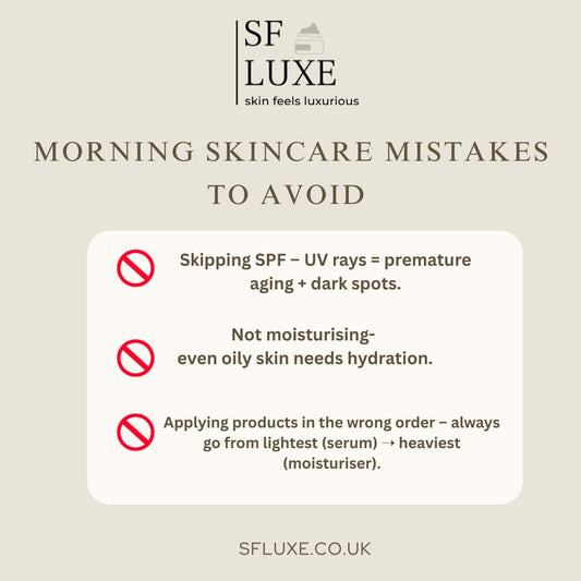 Morning Skincare mistakes to avoid